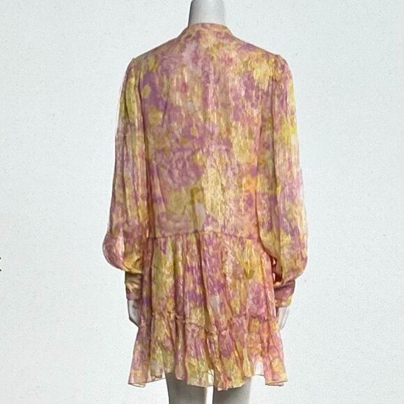 Rococo Sand Floral Print Mini Dress Size: M - Picture 2 of 7